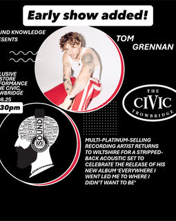 Tom Grennan - 'Everywhere I Went Led Me to Where I Didn't Want to Be' Outstore @ The Civic - EARLY SHOW